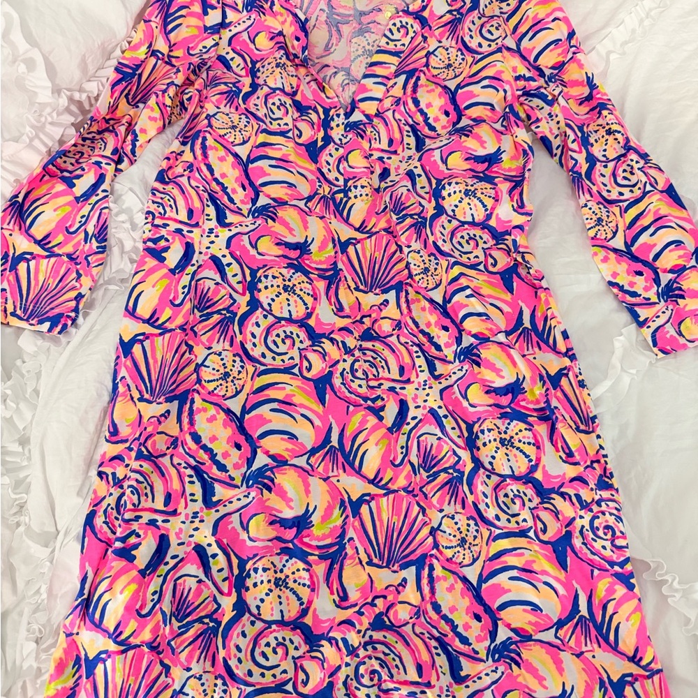 Lilly Pulitzer Pink and Blue Seashell Dress